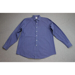 Brooks Brothers Shirt Men 16.5 - 35‎ Micro Check Cotton Blend Stretch Button Up